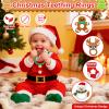 2 PCS Christmas Teething Ring Toys, Silicone Baby Teether Chew Toys for Newborns Infants Toddlers, Girl and Boy Christmas Stocking Stuffer Party Favors Gifts view 3