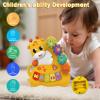 Baby Musical Piano Toys for Toddler 3 4 5, Busy Board with Music & Light, Birthday Toy for Infant Toddler 3 Years and Older Boy Girl Gifts (Yellow-Giraffe) view 3