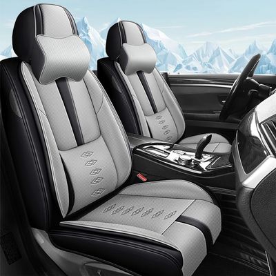NCCLOVELY Car Seat Covers for Mercedes-Benz GLS 450 2026,Waterproof Leather Seat Covers 2-Seats Luxury,Car Interior Accessories with Airbag,Seat Protectors for GLS 450(Black+Gray)