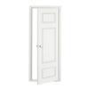 1/6 Scale Wooden Dollhouse 3 Panel Door  3-Panel Design with Handles  Classic Design  Easy Installation White Painted view 1