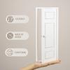 1/6 Scale Wooden Dollhouse 3 Panel Door  3-Panel Design with Handles  Classic Design  Easy Installation White Painted view 2
