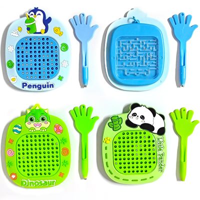 3 Pack Mini Magnetic Drawing Board & Maze Board, 2-in-1 Stress Relief Fidget Toy, Small Hanging Kids/Adults Anxiety Relief Gadget (Blue)