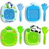 3 Pack Mini Magnetic Drawing Board & Maze Board, 2-in-1 Stress Relief Fidget Toy, Small Hanging Kids/Adults Anxiety Relief Gadget (Blue) view 1
