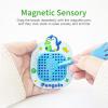 3 Pack Mini Magnetic Drawing Board & Maze Board, 2-in-1 Stress Relief Fidget Toy, Small Hanging Kids/Adults Anxiety Relief Gadget (Blue) view 3