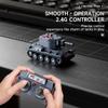 FunXylophy 1/64 Mini RC Tank, 2.4GHz Mini Battle Tank with Infrared Combat Mode, 330 Rotating Turret and Sound & Lighting, Type-C Charging, RC Military Vehicles Gift for Adult (Green) + (Grey) view 4