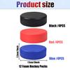 APUXXJUPA 12 Pcs Hockey Pucks, Red Black Blue Rubber Street Hockey Puck for Indoor Outdoor Practice for Kids Adults, Diameter 3", Thickness 1" view 2