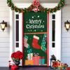 2025 Christmas and Halloween Front Door Decoration, Halloween Porch Sign New Stretch Christmas Door Covers Fabric, Funnychristmas Fall Doorcovers, Festive Party Home Decor(L-) view 1