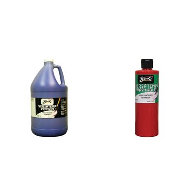 Casafoyer Versatemp Premium Heavy-Bod Tempera Paint Combo Kit - Primary Blue & Red for Art Projects