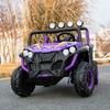 24V 2-Seater Kids Ride-On UTV, 4WD Electric Car with Parent Remote Control, 4x200W Motor, LED Headlights & Searchlights, Bluetooth Music, Spring Suspension, 3-Speed Off-Road Toy Gift, Purple view 3