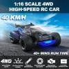 1:16 Scale 4WD RC Car for Adults, 40KM/H All Terrain Remote Control Truck - 2.4Ghz High Speed Electric Vehicle With 2 Rechargeable Modular Batteries, 3-Speed Modes, Multi-Lights Gift for Men & Teen view 2