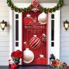 2025 Christmas and Halloween Front Door Decoration, Halloween Porch Sign New Stretch Christmas Door Covers Fabric, Funnychristmas Fall Doorcovers, Festive Party Home Decor(B-) view 1