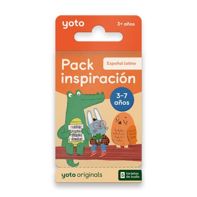 YOTO Pack inspiracin 3-7 aos, Kids Latin American Starter Pack for Use with Player & Mini All-in-1 Audio Player, Fun Educational Screen-Free Listening with Stories Music Activities & Make Your Own