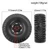 1.9-inch RC Crawler Tires and Aluminum Wheel Rims (Set of 4) 12mm Hex For with various brands of 1/10 RC Crawler Cars, Axial, Traxxas TRX4 6, SCX10, SCX10 III, CJ-7,4083, 9004,Tamiya CC01, R339 view 2