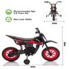 12V Kids Motorcycle with Training Wheels, Twist-Grip Throttle, Up to 3.1mph, Motorcycle for Kids Aged 3-6 Year Old, Black view 2