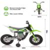 12V Kids Motorcycle with Training Wheels, Twist-Grip Throttle, Up to 3.1mph, Motorcycle for Kids Aged 3-6 Years Old, Green view 2