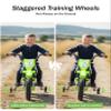 12V Kids Motorcycle with Training Wheels, Twist-Grip Throttle, Up to 3.1mph, Motorcycle for Kids Aged 3-6 Years Old, Green view 4