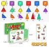 42PCS Mini Magnetic Tiles,Magnetic Building Blocks Set Travel Toys with Iron Box,Portable Magnet Building Toys,STEM Educational Building Set Construction Toys for 4+ Year Old Boys Girls Gifts view 2