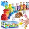 Toddler Learning Toys for 1 2 3 Year Old, Farm Animal Train Set with Counting Sorting Matching, 10 Farm Animals, Finger Puppets & Barns, Easter Christmas Birthday Preschool Gift for Baby Boys Girls view 1