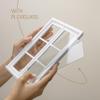1/6 Scale Dollhouse Window with Glass, Vertical 2 Frame, 6 pane (White) view 3