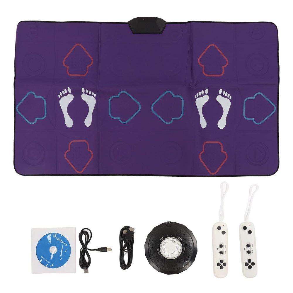 Pilipane Dance Mat Games Wireless Musical Electronic HD AR Camera Exercise Fitness Non Slip Dancing Step Pad for Family Fun and Fitness Activities with PU Material 164 x 93cm