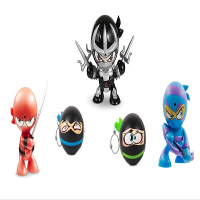 5 Pack of Farty-Fart Ninjas with 10 Motion Activated Fart Sounds! Flatulence Fighters