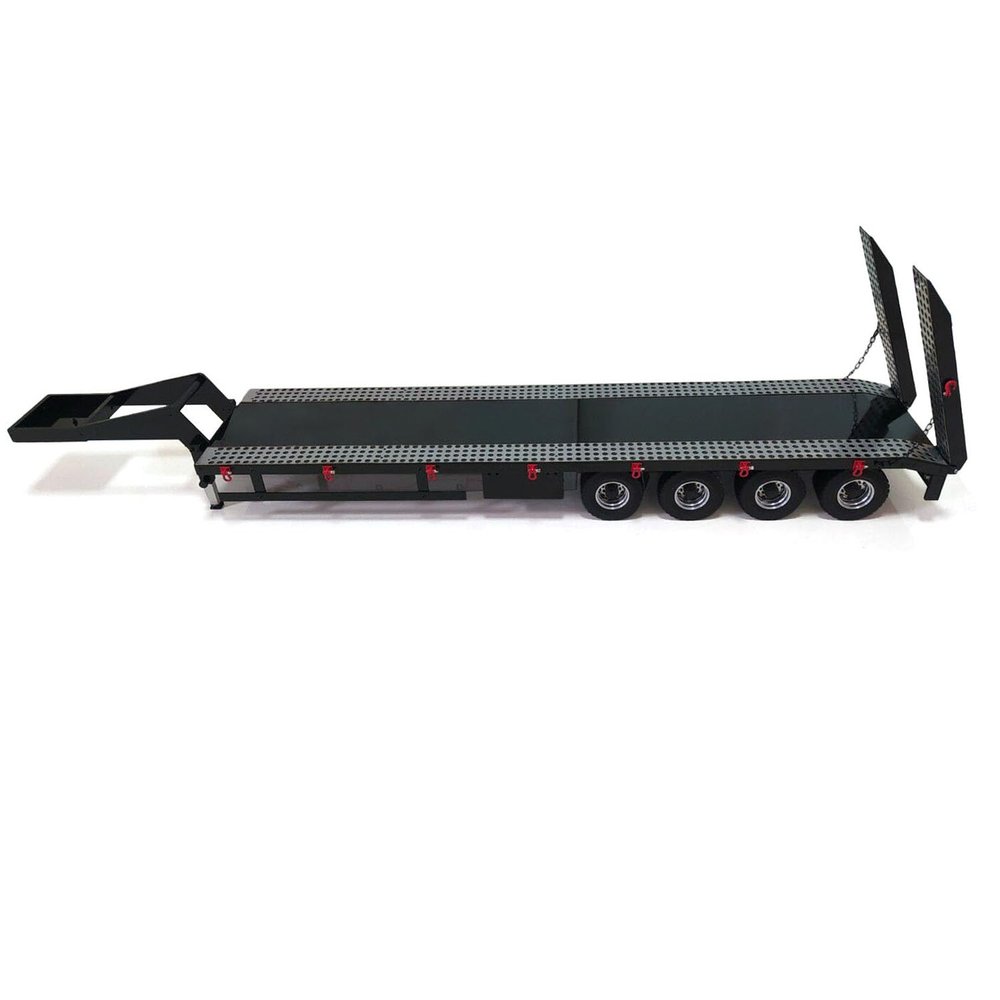 TOUCAN RC HOBBY 1/14 Semi-Trailer Metal 4 Axles Trailer for RC Tractor Truck Remote Contro Car for Ages 14+