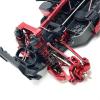 For MJX 10208 1/10 Metal Turnbuckles Steering Pull Rod Set RC Car Tracked Vehicles Parts And Accessories Upgrades Replacements Repairs RC Car Upgrade Part(Red) view 2