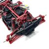 For MJX 10208 1/10 Metal Turnbuckles Steering Pull Rod Set RC Car Tracked Vehicles Parts And Accessories Upgrades Replacements Repairs RC Car Upgrade Part(Red) view 3