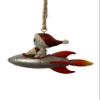 Bella Haus Christmas Shoppe Andre & Fritz Rocket Christmas Tree Ornament | Alien and Gnome Friendship Blast Off Together | Funny Resin Holiday Dcor for Sci-Fi Lovers and Space Fans view 2