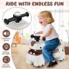 BABY JOY Toddler Ride On Toys, Foot-to-Floor Sliding Car with Under Seat Storage, Lights, Music & Horn, 4 Universal Wheels, Kids Riding Toy for Boys & Girls Aged 18+ Months (White) view 2