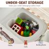 BABY JOY Toddler Ride On Toys, Foot-to-Floor Sliding Car with Under Seat Storage, Lights, Music & Horn, 4 Universal Wheels, Kids Riding Toy for Boys & Girls Aged 18+ Months (White) view 3