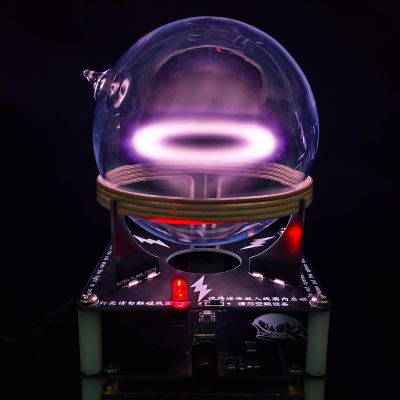Toroid Circuit Plasma Ring Drive Plasma Ball, DIY Luminescent Xenon Ring Kit - 3.5Inch Toroidal Ark Reactor with Glass Globe for Home Decoration, Education, Emergency Signaling