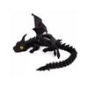 3D Printed Wyvern Dragon with Wings Multi-Jointed Movable Simulation Model Gift Desktop Ornaments Toys (Black) view 1