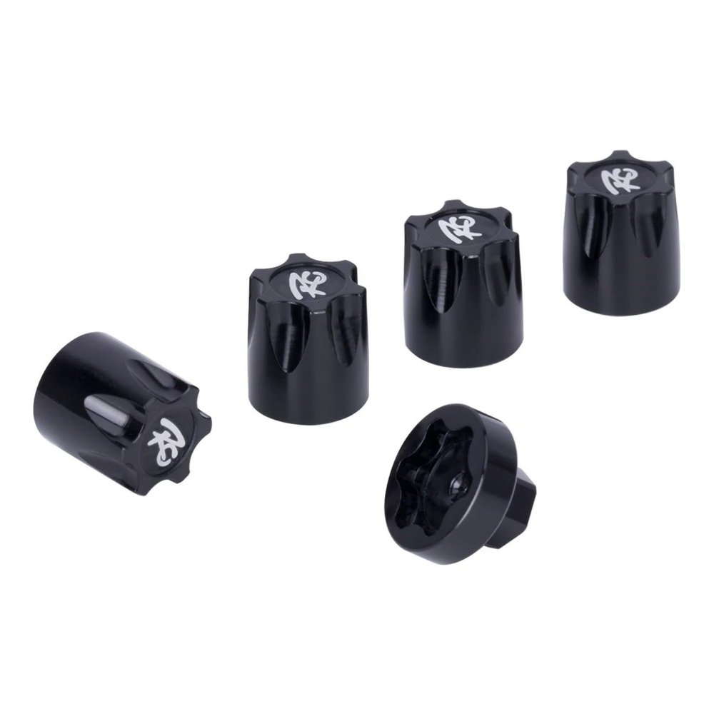 4PCS Aluminum RC Car Wheel Rim Center Cap Adapter M4 Nut for 1/10 RC Crawler TRX4 Axial SCX10 90046 D90 TF2 CC01 Capra VS4-10 Redcat Gen7 Upgrade (Black)
