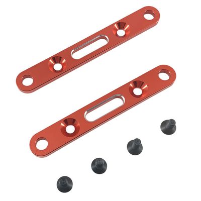 Aluminum Alloy Suspension Arm Mount Front & Rear RC Car Upgrades Parts ARA320589 ARA320590 for Arrma 1/8 Mojave 4X4 4S BLX (Red)