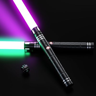 MAMXUAN Lightsabers, Dueling Light Saber with 24 Colors 3 Modes, 2 in 1 Double Lightsaber with Connector, Real FX Light Sword Toy for Teens and Adults, Halloween Xmas Cosplay Birthday Gift, 40in, 2PCS