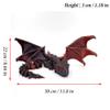 3D Printed Wyvern Dragon with Wings Multi-Jointed Movable Simulation Model Gift Desktop Ornaments Toys (Pink) view 3