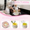 2025 Upgraded Portable Potty Training, Foldable Toilet,Travel Potty for Toddler, Apply to Seat Emergency Toilet for Camping, Outdoor, Car, Indoor, Including 3 rolls of garbage bags (White-Pink) view 3