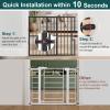 10-Second Quick Install Pressure Mounted Dog Gate for Pets and Kids,Adjustable 29'' to 43'' Wide Metal Pet Gate for Doorways Stairs,No Drilling,Expandable,30'' Tall Indoor Portable Safety Baby Gate view 3