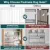 10-Second Quick Install Pressure Mounted Dog Gate for Pets and Kids,Adjustable 29'' to 43'' Wide Metal Pet Gate for Doorways Stairs,No Drilling,Expandable,36'' Tall Indoor Portable Safety Baby Gate view 2