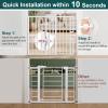 10-Second Quick Install Pressure Mounted Dog Gate for Pets and Kids,Adjustable 29'' to 43'' Wide Metal Pet Gate for Doorways Stairs,No Drilling,Expandable,36'' Tall Indoor Portable Safety Baby Gate view 3
