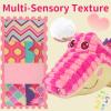 Baby Sensory Toy 0-6 Month Musical Pink Crocodile Plush Toy for Infant 0-3-6 Months Rattles with rustling Sounds and Tummy time Sensory Toys Baby Shower Birthday Gifts view 3