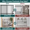 10-Second Quick Install Pressure Mounted Dog Gate for Pets and Kids,Adjustable 29'' to 43'' Wide Metal Pet Gate for Doorways Stairs,No Drilling,Expandable,30'' Tall Indoor Portable Safety Baby Gate view 2
