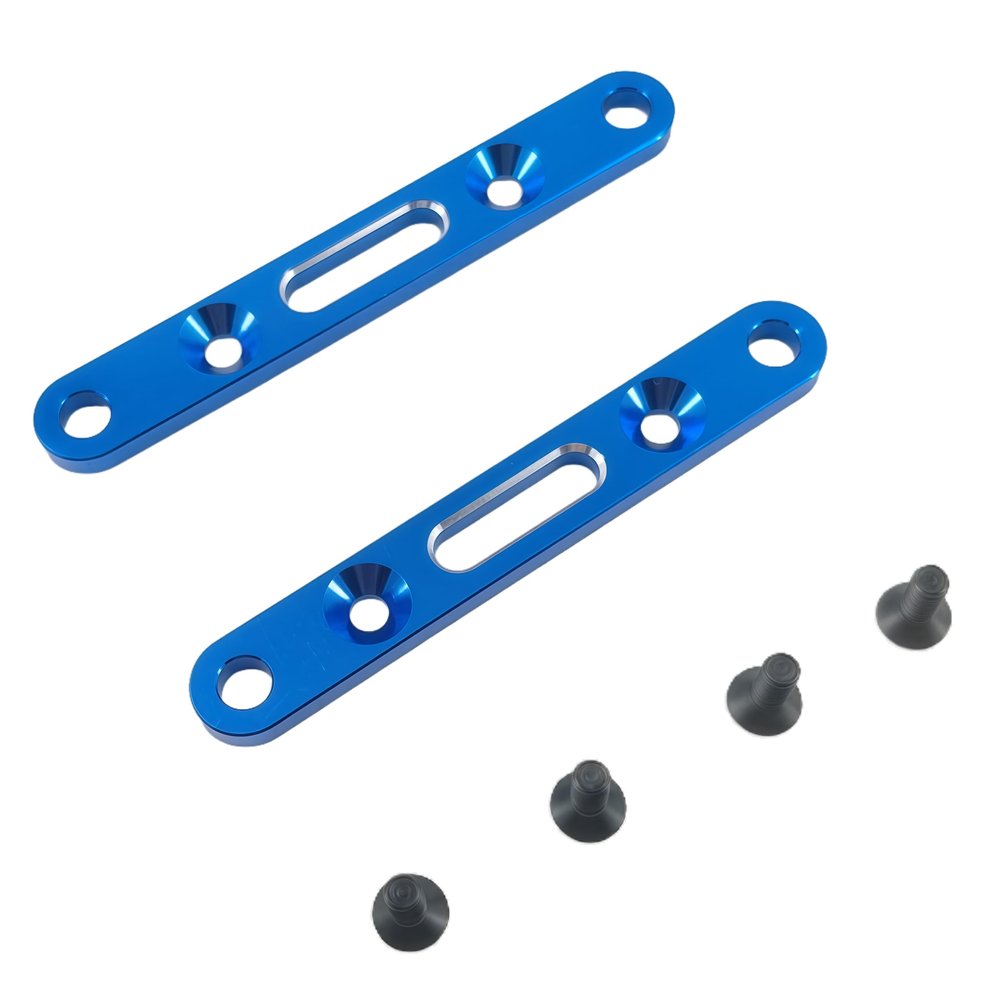 Aluminum Alloy Suspension Arm Mount Front & Rear RC Car Upgrades Parts ARA320589 ARA320590 for Arrma 1/8 Mojave 4X4 4S BLX (Blue)