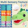 Baby Sensory Green Dinosaur Plush Musical Rattle Toy with Rustling Sounds for Infant 0-6 Months, Tummy Time Sensory Toys for 3-12 Month Old Newborn view 3