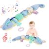 Baby Sensory Blue Chameleon Plush Musical Rattle Toy with Rustling Sounds for Infant 0-6 Months, Tummy Time Sensory Toys for 3-12 Month Old Newborn view 1