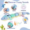 Baby Sensory Blue Chameleon Plush Musical Rattle Toy with Rustling Sounds for Infant 0-6 Months, Tummy Time Sensory Toys for 3-12 Month Old Newborn view 2