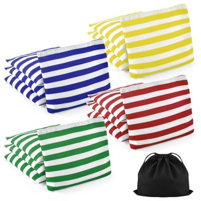 TINDTOP Small Bean Bags for Tossing (4.7 * 4.7inch, 150g/5.3oz), Cornhole Outdoor Toss Gaming Colorful Canvas Carnival Games Kids Throwing Games for Kids (16 Pack)
