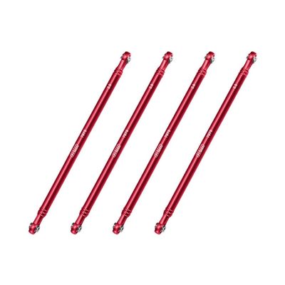 Aluminum 7075-T6 Alloy Upper Link Bar Set for LOSI 1/8 LMT 2.0 Grave Digger 4X4 Solid Axle Brushless Monster Truck-LOS04028 Upgrades - Red