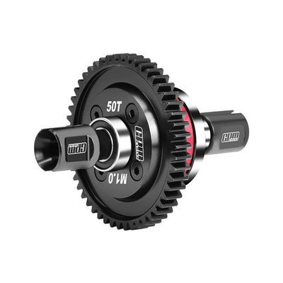20CrMnTi Steel Main Gear 50T 1.0 + Aluminum 7075 Alloy Center Complete Differential for Arrma 1:8 KRATON 6S / Outcast/Talion/Notorious / 1:7 Mojave 6S / FIRETEAM/Big Rock - Red